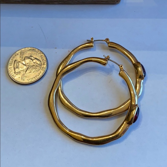 Gold Toned Hoops - Picture 3 of 4